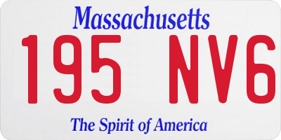 MA license plate 195NV6