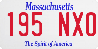 MA license plate 195NX0