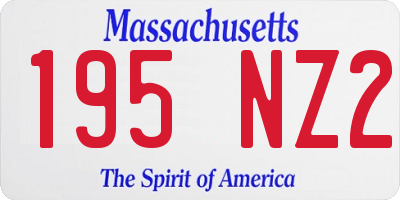 MA license plate 195NZ2