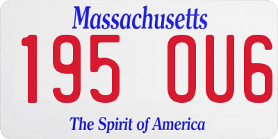 MA license plate 195OU6