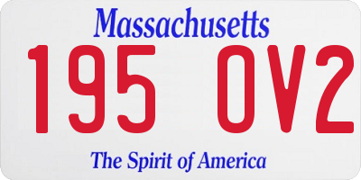 MA license plate 195OV2