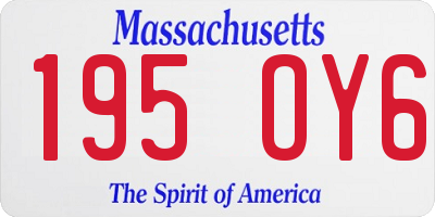 MA license plate 195OY6
