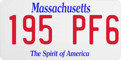 MA license plate 195PF6