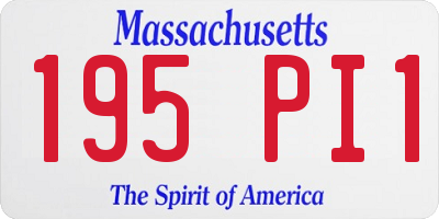 MA license plate 195PI1