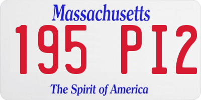 MA license plate 195PI2