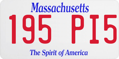 MA license plate 195PI5