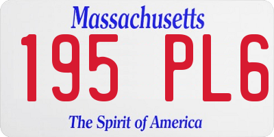 MA license plate 195PL6