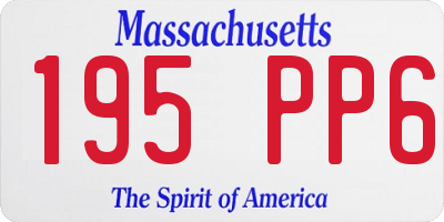 MA license plate 195PP6