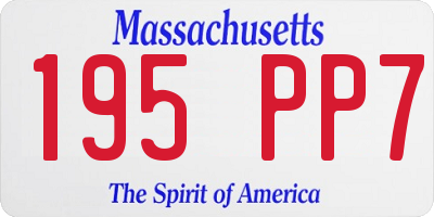 MA license plate 195PP7