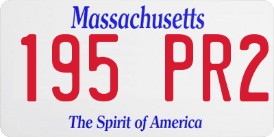 MA license plate 195PR2