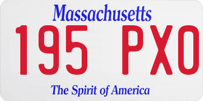 MA license plate 195PX0