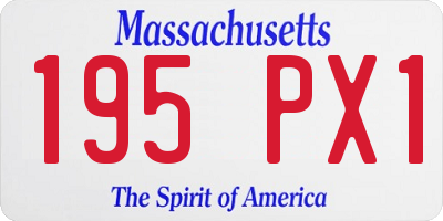MA license plate 195PX1