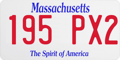 MA license plate 195PX2