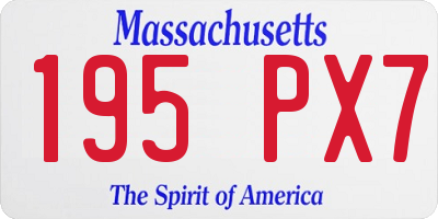 MA license plate 195PX7