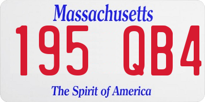 MA license plate 195QB4
