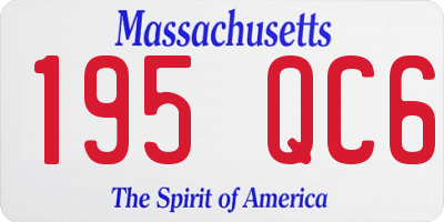 MA license plate 195QC6