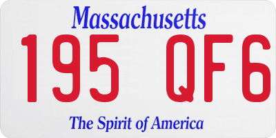 MA license plate 195QF6
