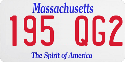 MA license plate 195QG2