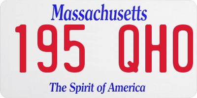 MA license plate 195QH0