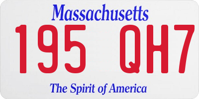 MA license plate 195QH7