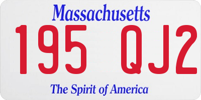 MA license plate 195QJ2
