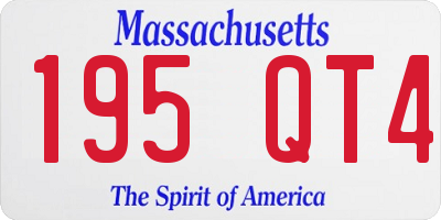 MA license plate 195QT4