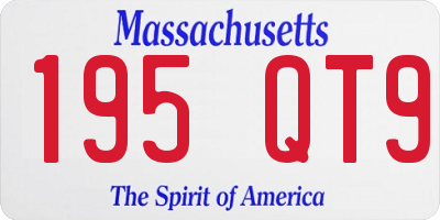 MA license plate 195QT9