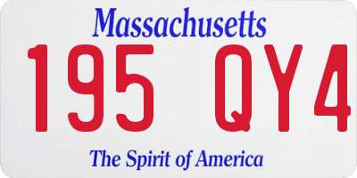 MA license plate 195QY4