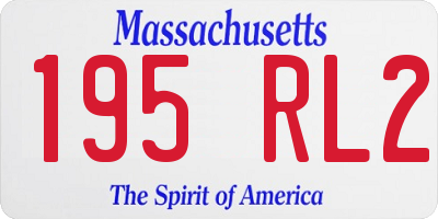 MA license plate 195RL2