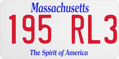 MA license plate 195RL3