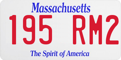 MA license plate 195RM2
