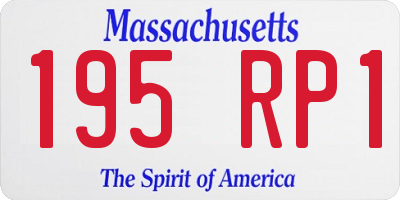 MA license plate 195RP1