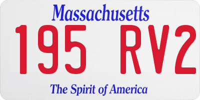 MA license plate 195RV2
