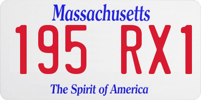 MA license plate 195RX1