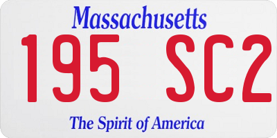 MA license plate 195SC2