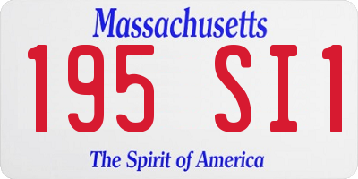 MA license plate 195SI1