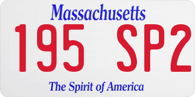 MA license plate 195SP2