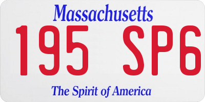 MA license plate 195SP6
