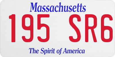 MA license plate 195SR6