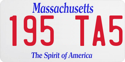 MA license plate 195TA5