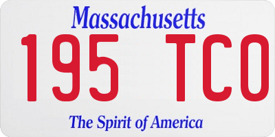 MA license plate 195TC0