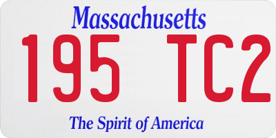 MA license plate 195TC2