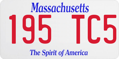 MA license plate 195TC5