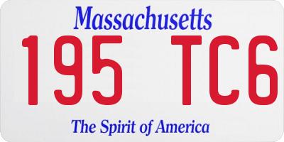 MA license plate 195TC6