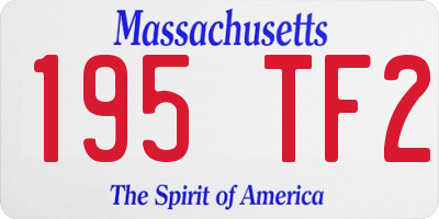 MA license plate 195TF2