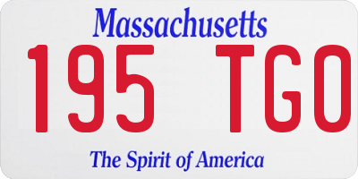 MA license plate 195TG0