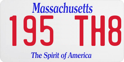 MA license plate 195TH8