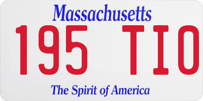 MA license plate 195TI0