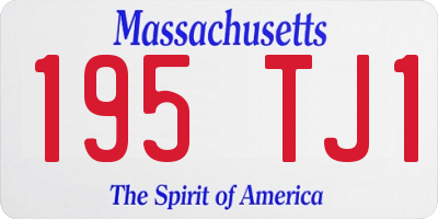 MA license plate 195TJ1