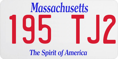 MA license plate 195TJ2